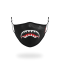 Limited Edition ADULT SHARK LOGO BLACK FORM-FITTING FACE MASK