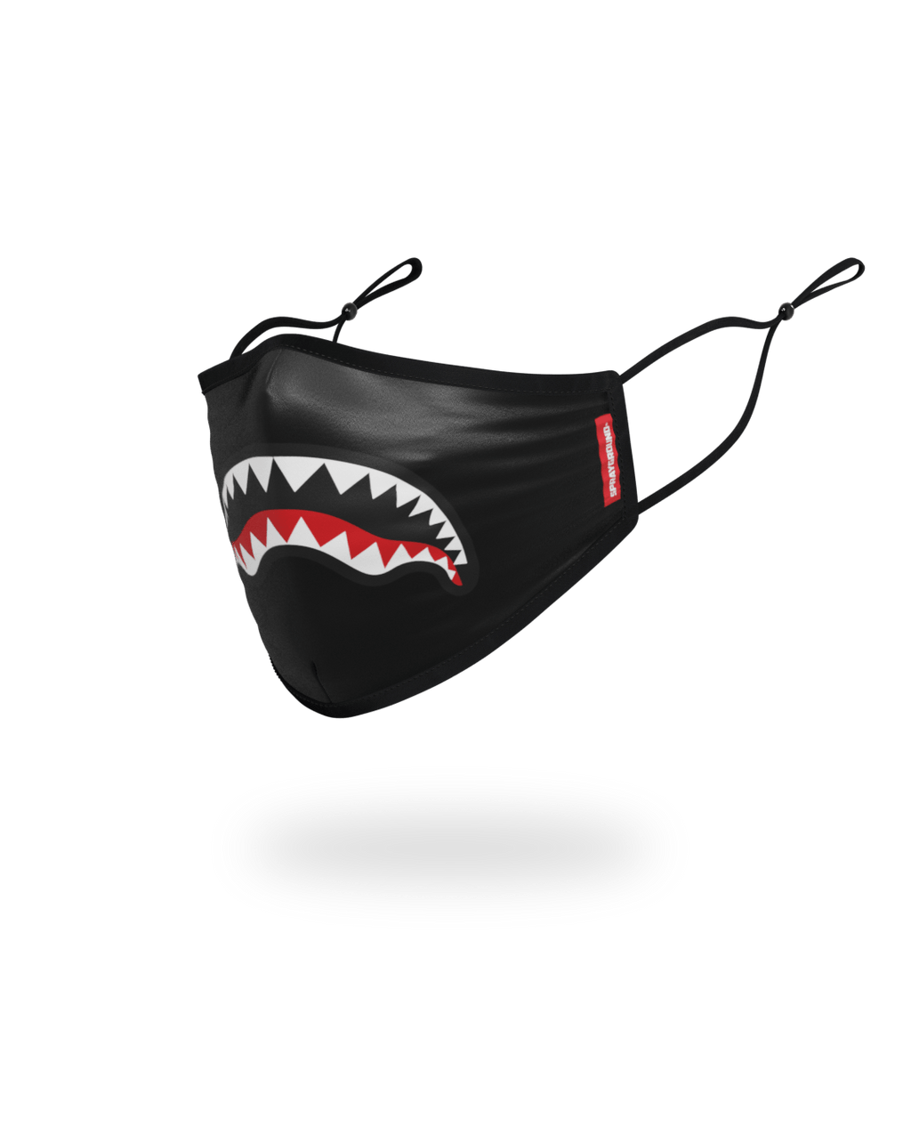 Limited Edition ADULT SHARK LOGO BLACK FORM-FITTING FACE MASK