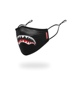 Limited Edition ADULT SHARK LOGO BLACK FORM-FITTING FACE MASK