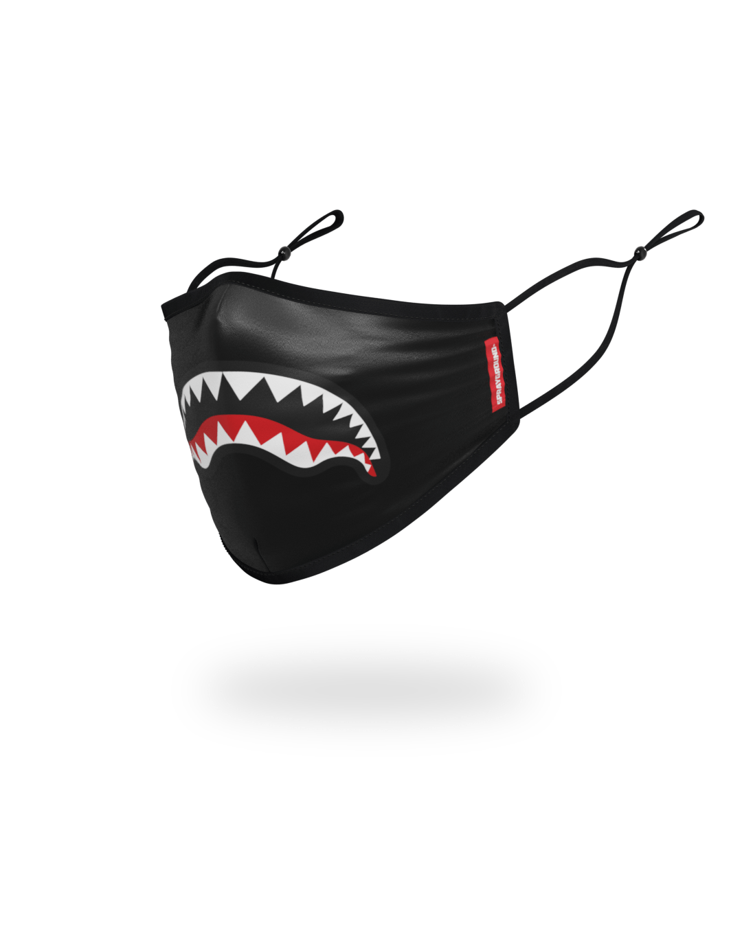 Limited Edition ADULT SHARK LOGO BLACK FORM-FITTING FACE MASK