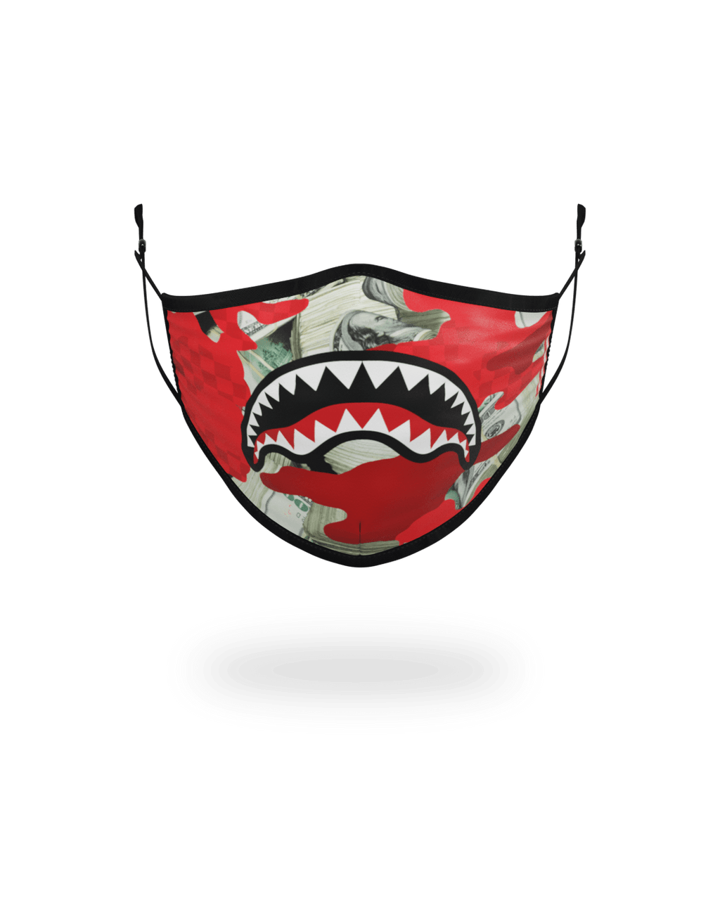 Limited Edition ADULT MONEY CAMO RED FORM-FITTING FACE MASK