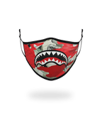 Limited Edition ADULT MONEY CAMO RED FORM-FITTING FACE MASK