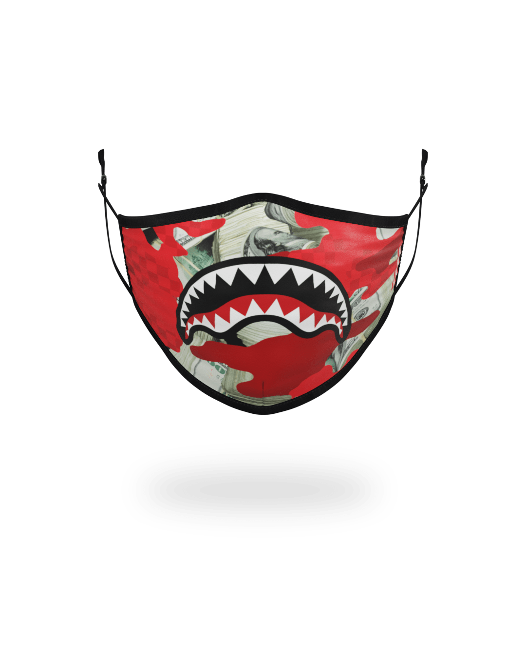 Limited Edition ADULT MONEY CAMO RED FORM-FITTING FACE MASK