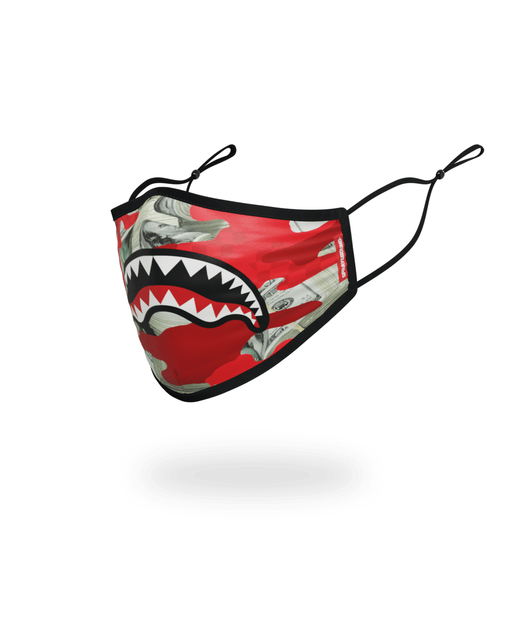 Limited Edition ADULT MONEY CAMO RED FORM-FITTING FACE MASK