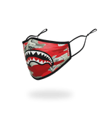 Limited Edition ADULT MONEY CAMO RED FORM-FITTING FACE MASK