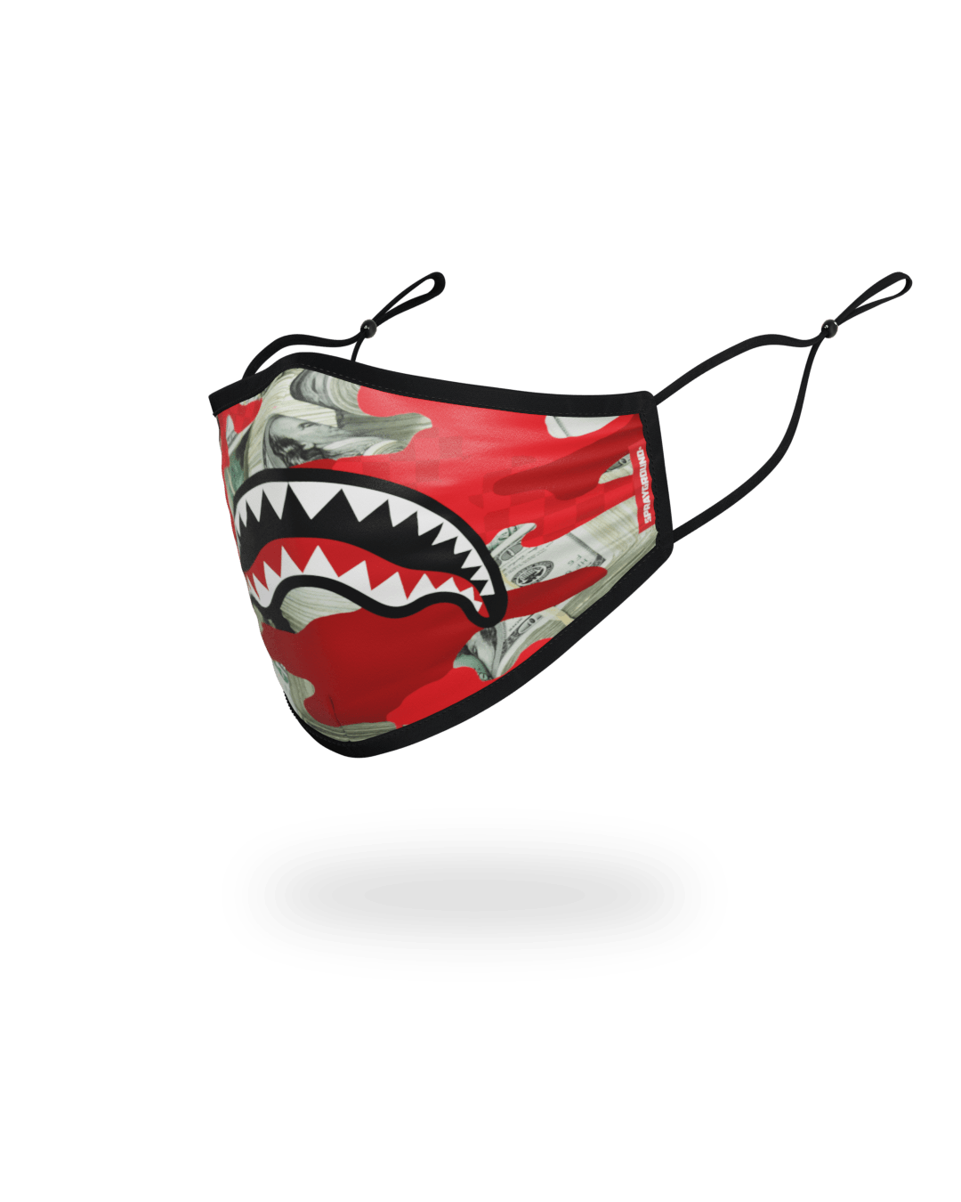 Limited Edition ADULT MONEY CAMO RED FORM-FITTING FACE MASK