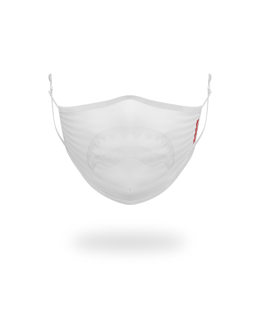 Limited Edition ADULT WHITE ON WHITE SHARK FORM-FITTING FACE MASK