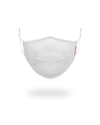 Limited Edition ADULT WHITE ON WHITE SHARK FORM-FITTING FACE MASK