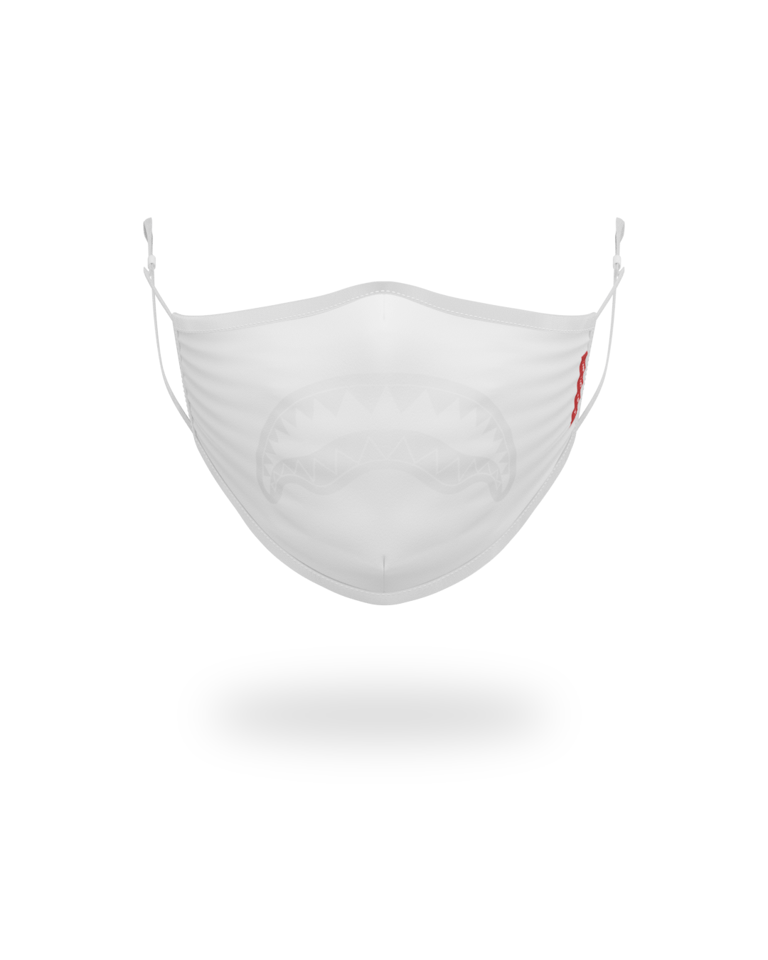 Limited Edition ADULT WHITE ON WHITE SHARK FORM-FITTING FACE MASK