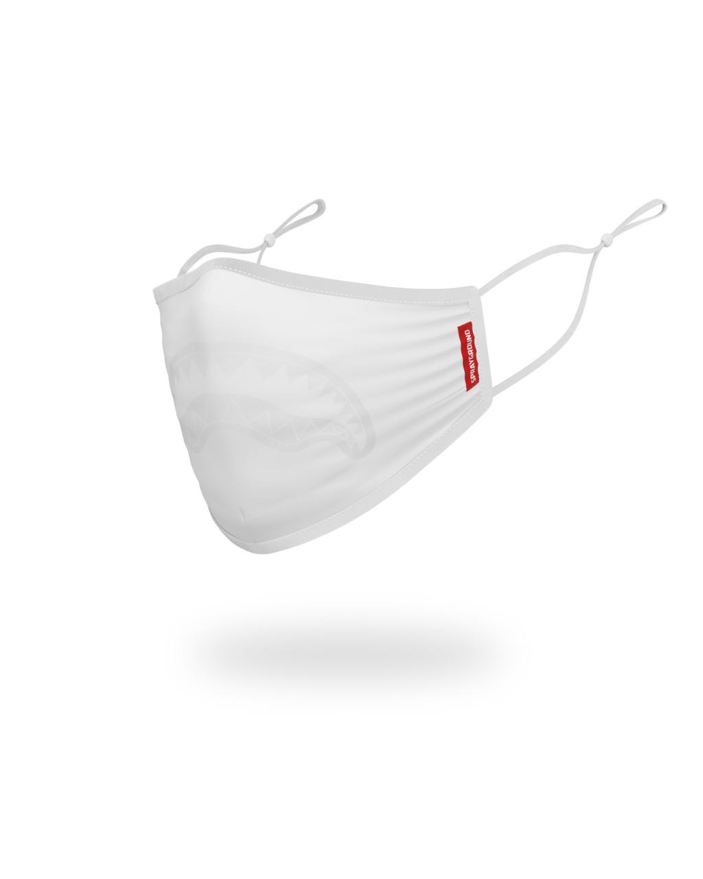 Limited Edition ADULT WHITE ON WHITE SHARK FORM-FITTING FACE MASK