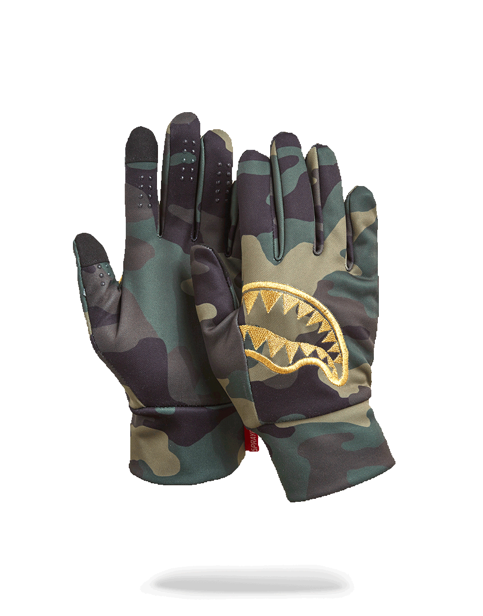 Limited Edition GOLD STENCIL CAMO GLOVES