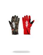 Limited Edition LEFT RED RIGHT CAMO MONEY DRIPS GLOVES
