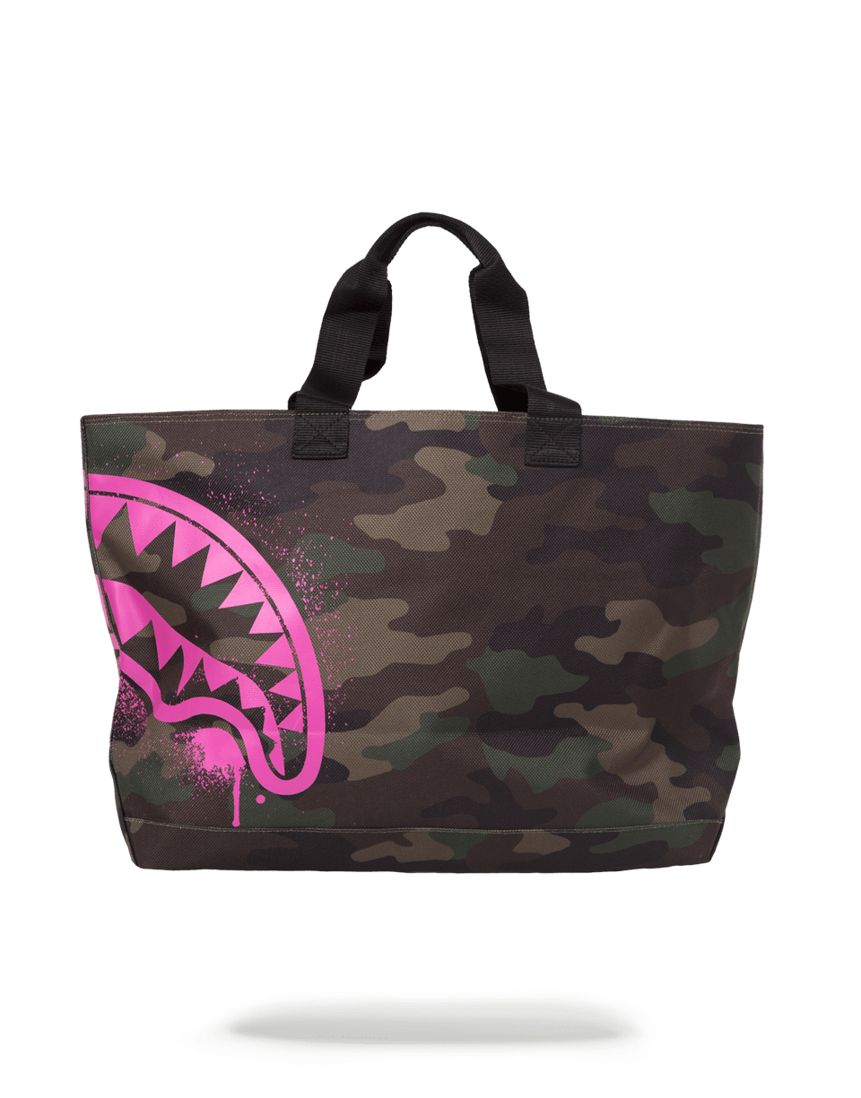 Limited Edition PINK STENCIL SHARK CAMO TOTE