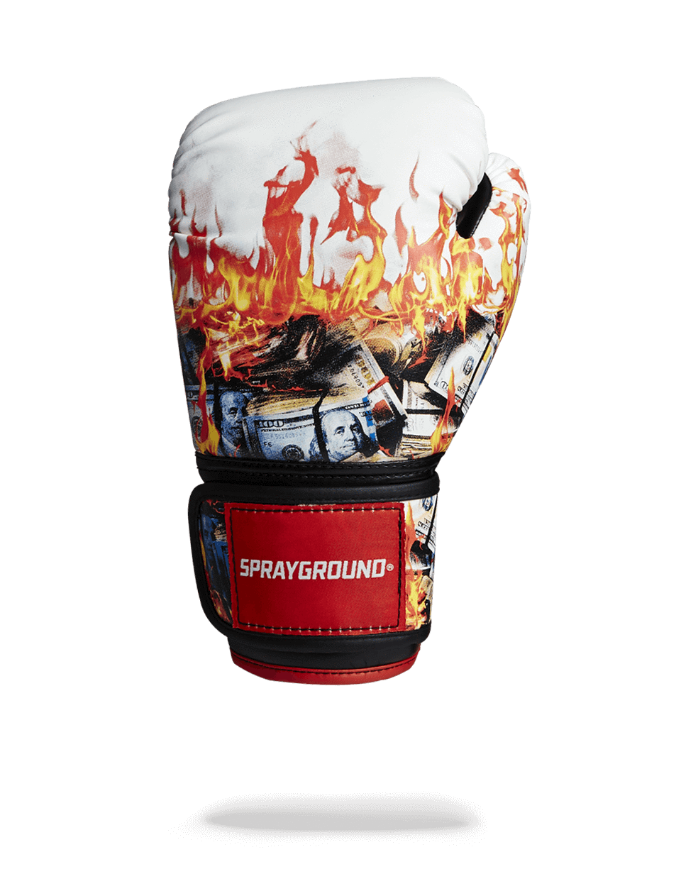 Limited Edition WHITE FIRE MONEY BOXING GLOVES