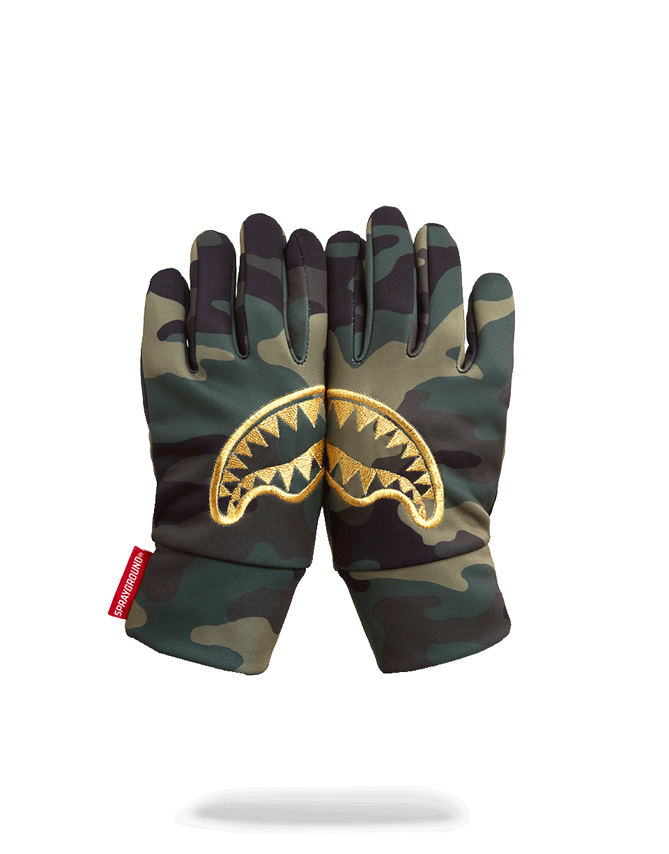 Limited Edition GOLD STENCIL CAMO GLOVES