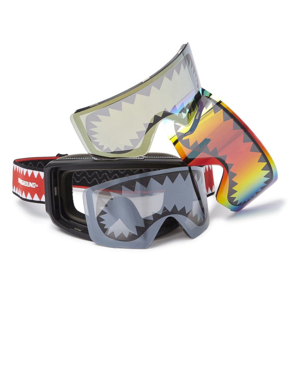 Limited Edition SPRAYGROUND SHARK GOGGLES WITH 3 INTERCHANGEABLE LENS