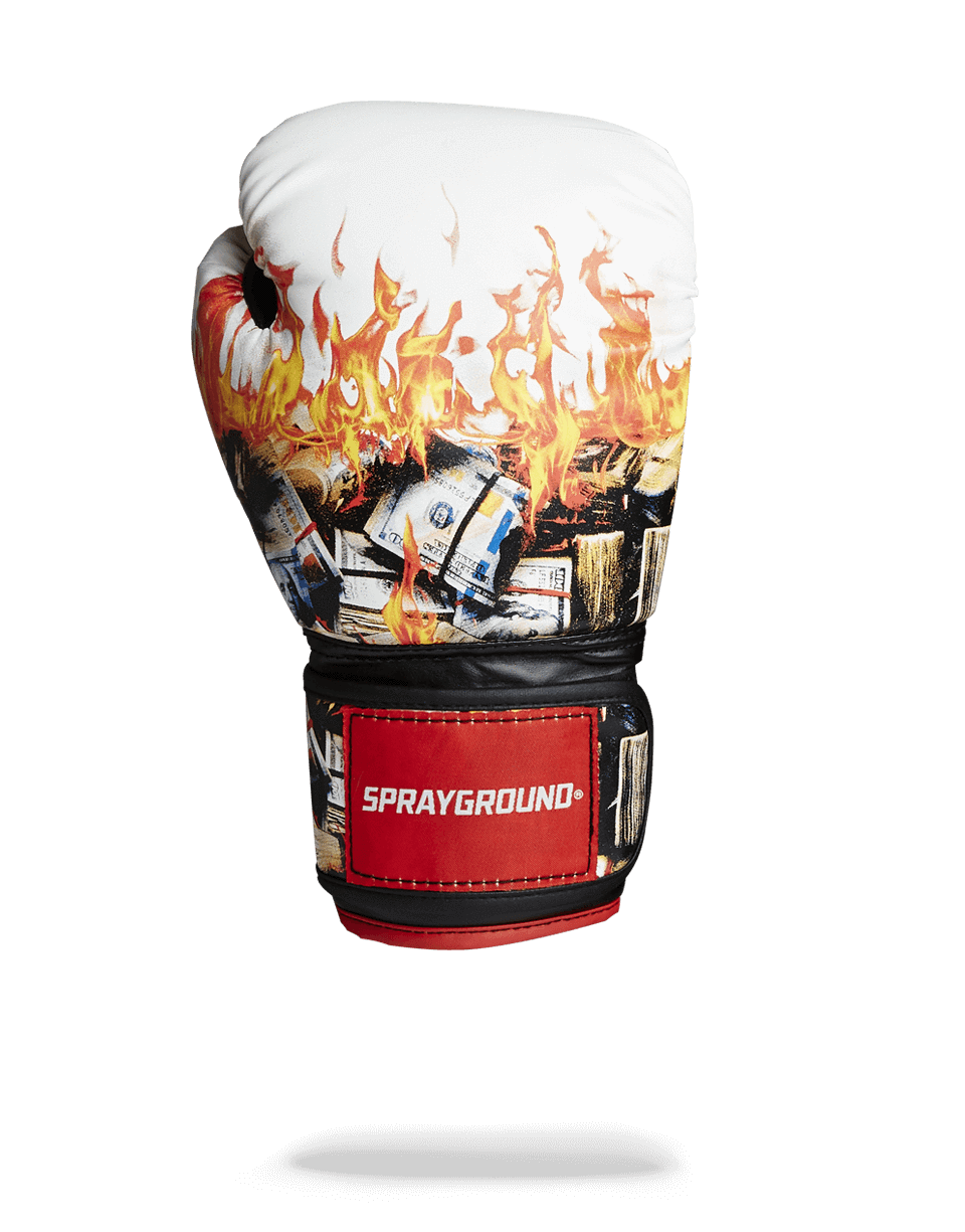 Limited Edition WHITE FIRE MONEY BOXING GLOVES