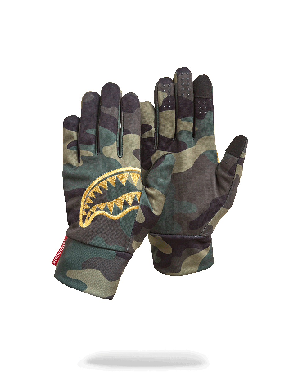 Limited Edition GOLD STENCIL CAMO GLOVES