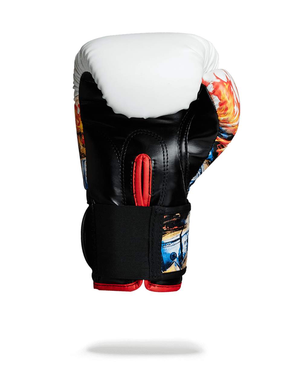 Limited Edition WHITE FIRE MONEY BOXING GLOVES