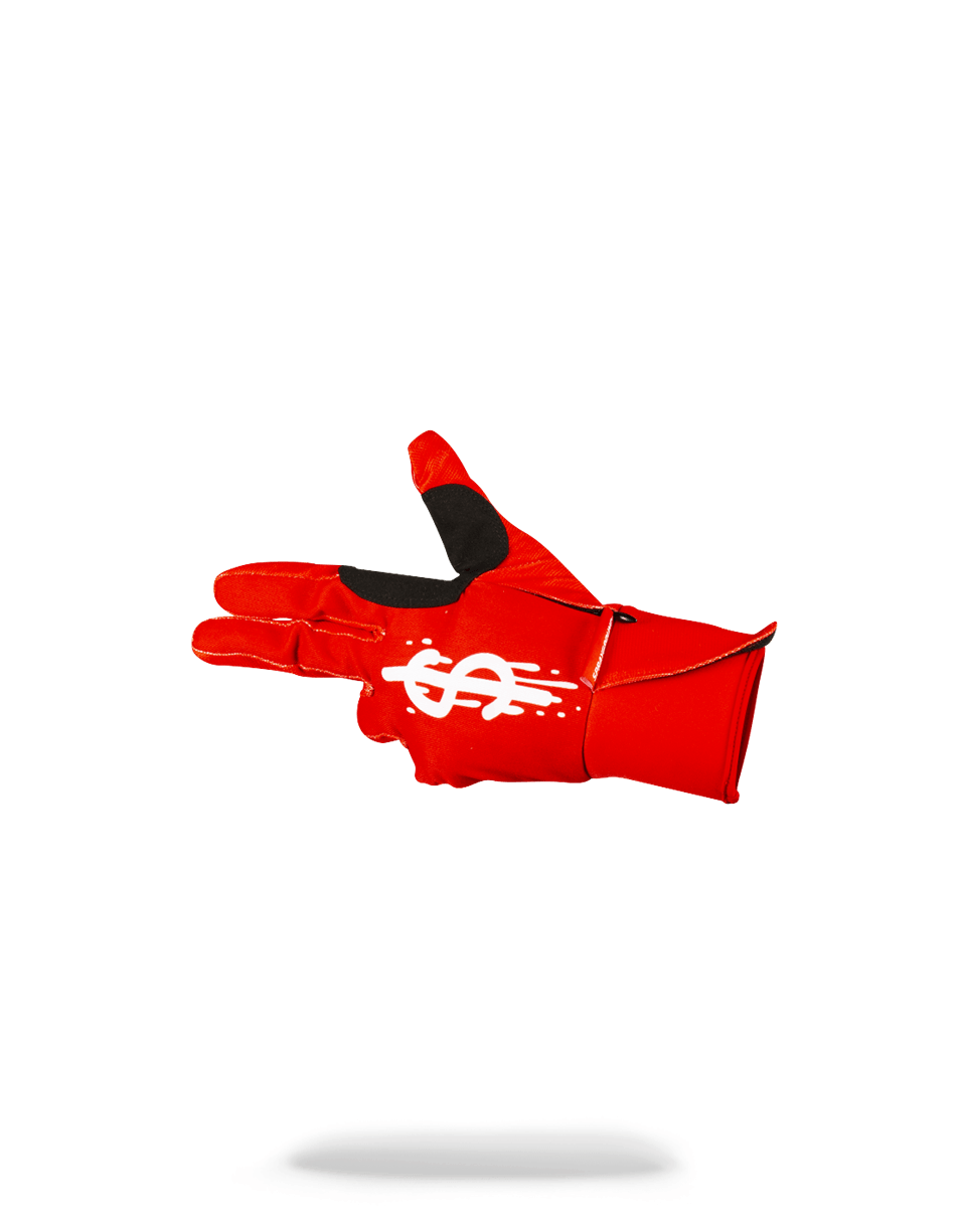 Limited Edition LEFT RED RIGHT CAMO MONEY DRIPS GLOVES