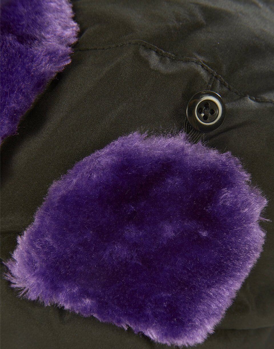 Limited Edition BLACK 3M PURPLE FUR AVIATOR HAT