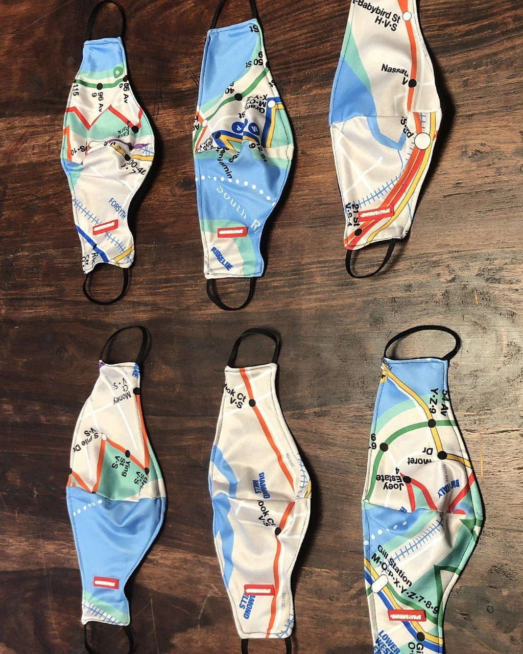 Limited Edition NYC SHARK MAP MASK FORM-FITTING