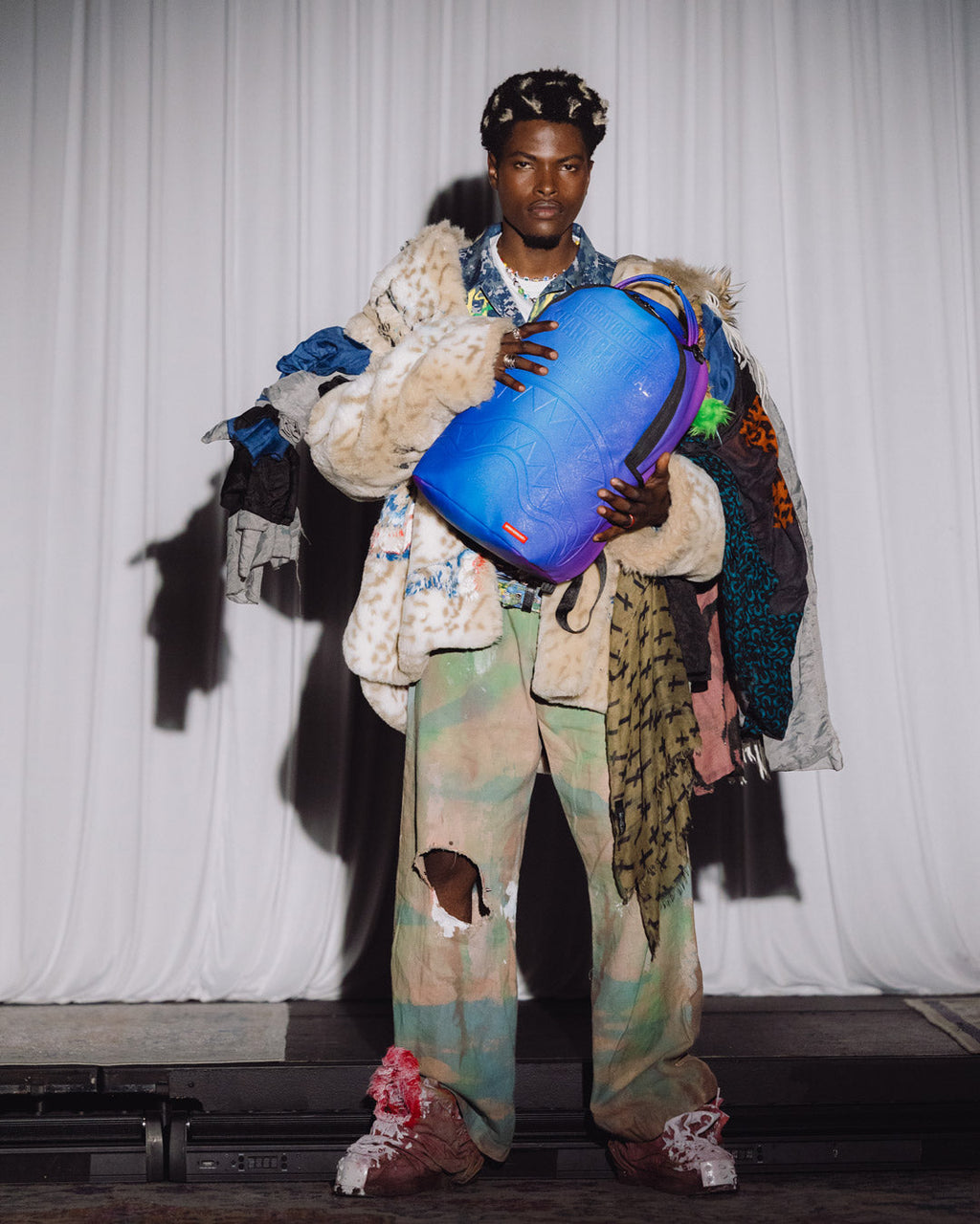 Limited Edition SHARK CENTRAL ALL STAR BLUE IRIDESCENT BACKPACK