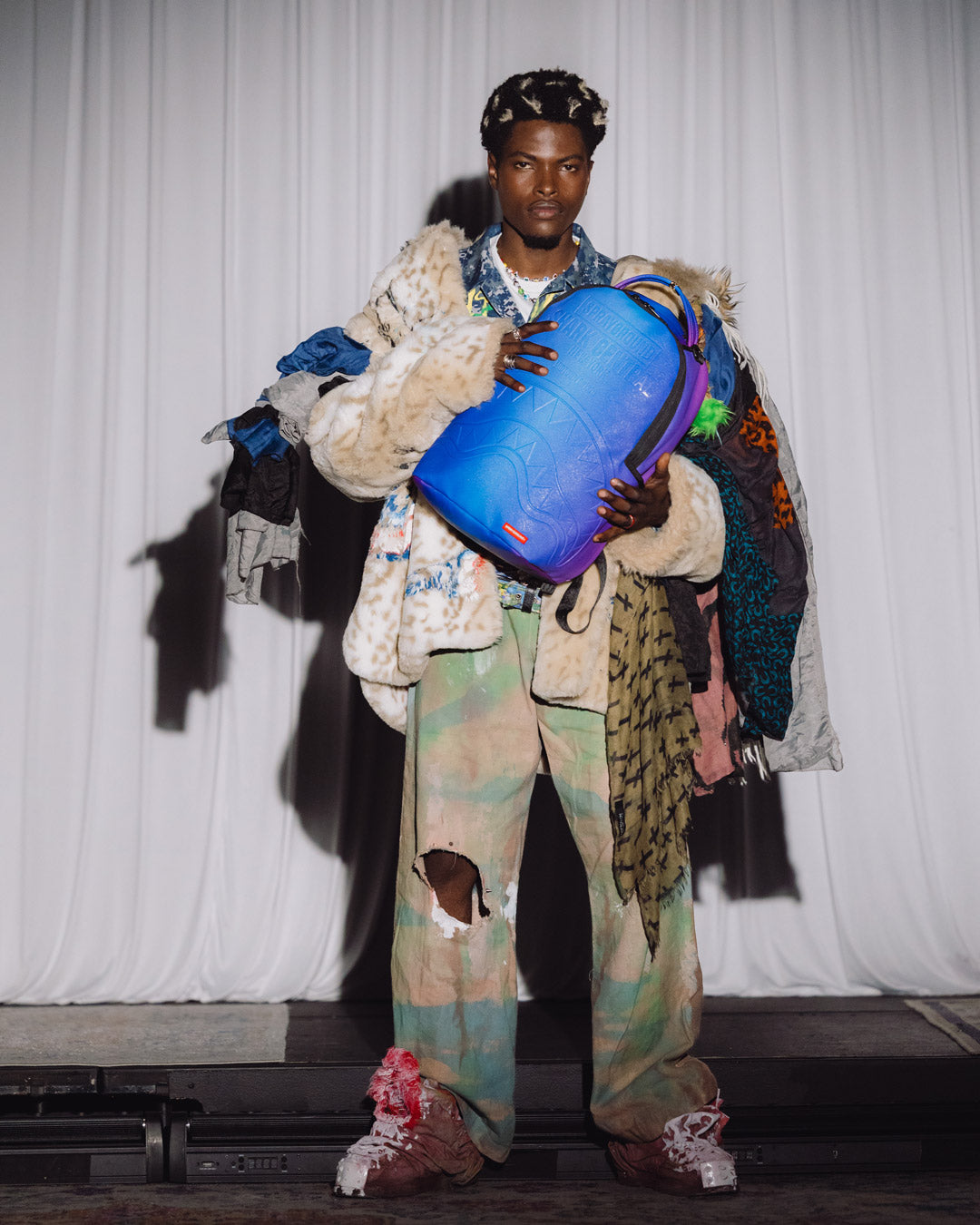 Limited Edition SHARK CENTRAL ALL STAR BLUE IRIDESCENT BACKPACK