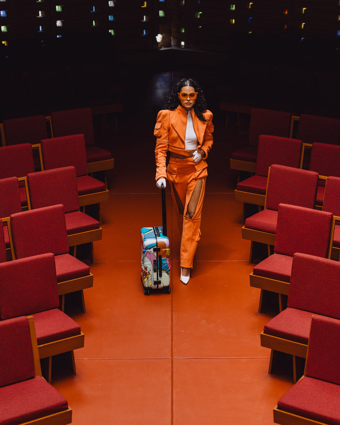 Limited Edition FRANK LLOYD WRIGHT COLLAB FROZEN SPHERES LUGGAGE