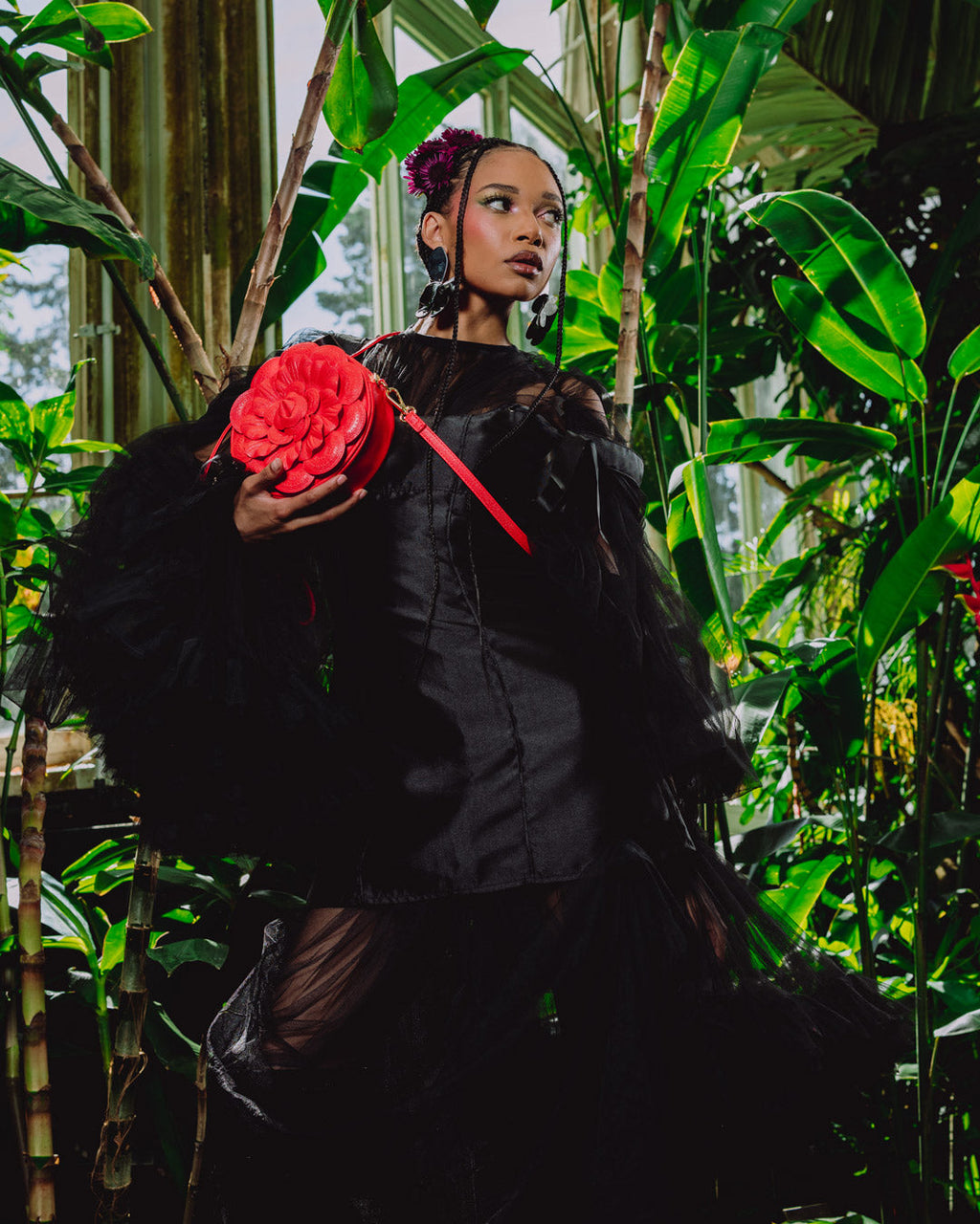 Limited Edition NEW YORK BOTANICAL GARDEN COLLAB - CRIMSON BLOOM SHOULDER BAG