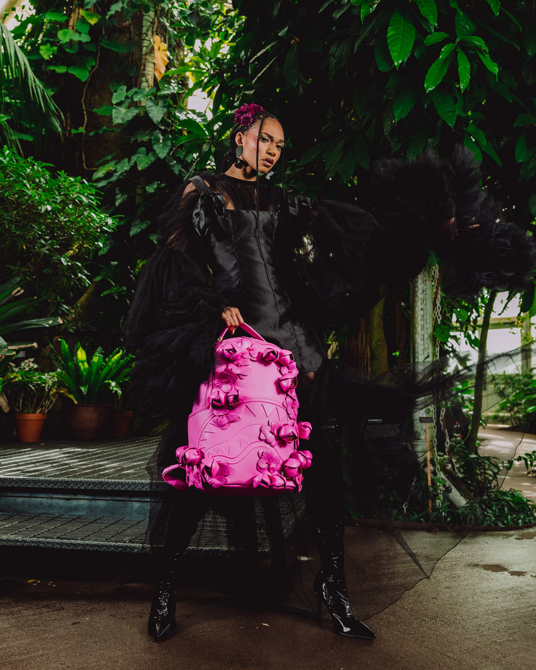 Limited Edition NEW YORK BOTANICAL GARDEN COLLAB - ROSE SCULPTURE BACKPACK