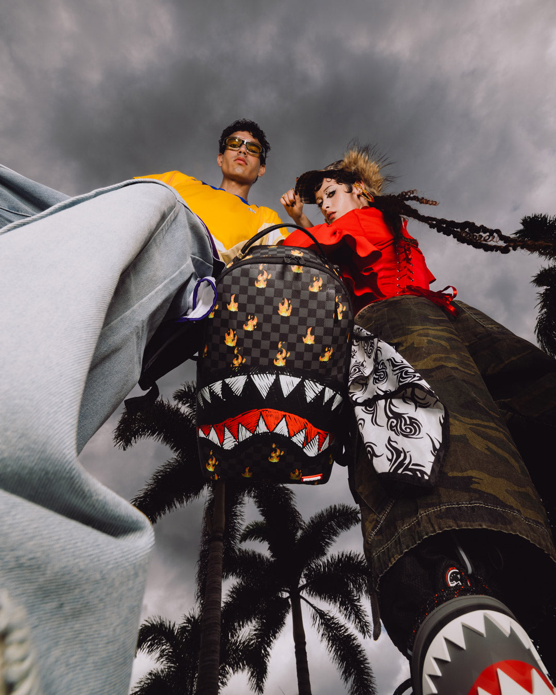 Limited Edition SUPER HOT FIRE SHARKS IN PARIS BACKPACK