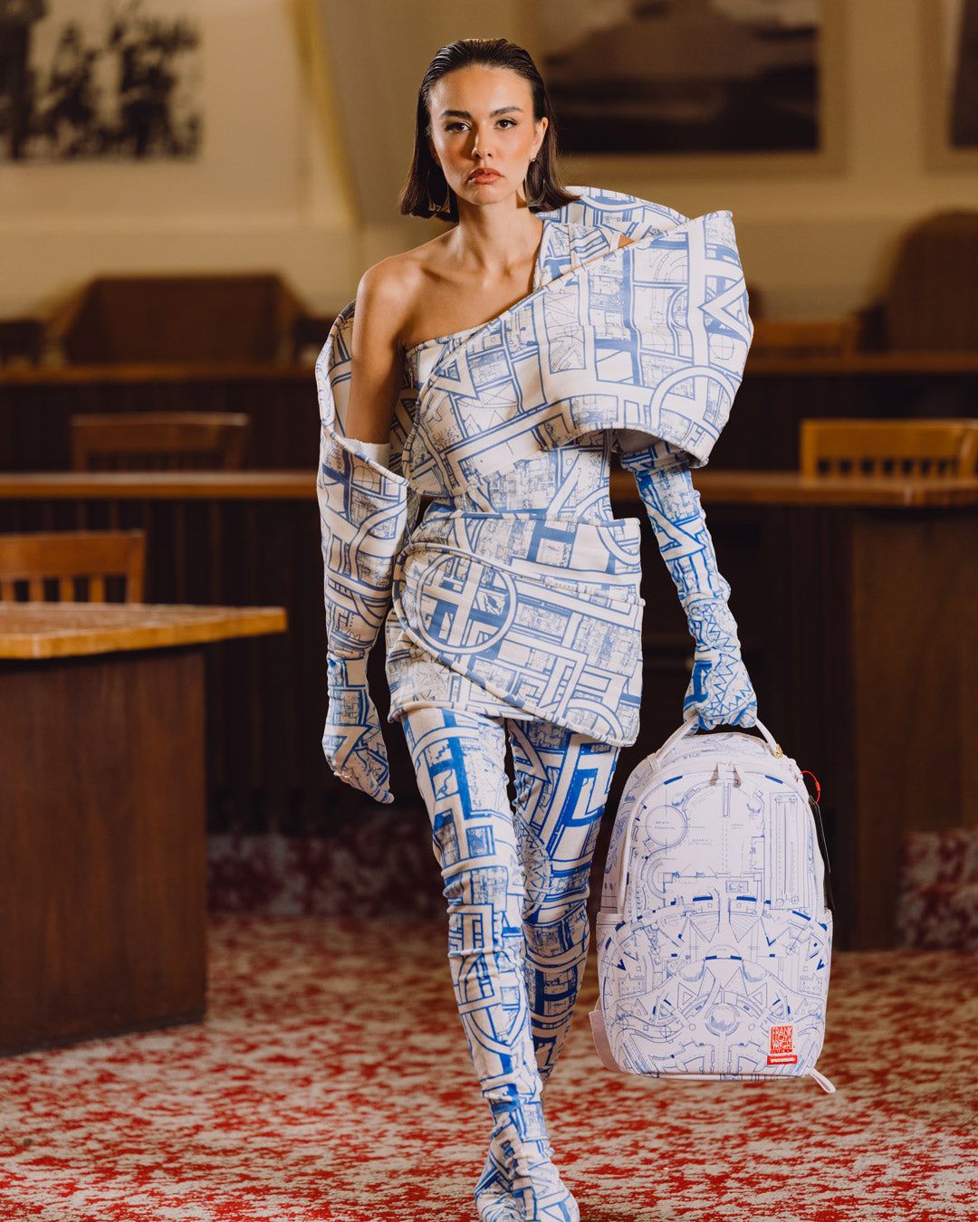 Limited Edition FRANK LLOYD WRIGHT COLLAB ARCHITECTURAL DRAWING BACKPACK
