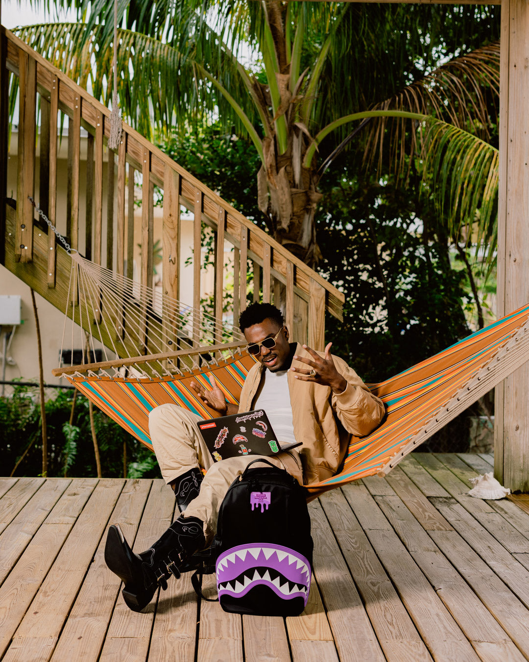 Limited Edition SHARK CENTRAL PASSPORT PURPLE BACKPACK