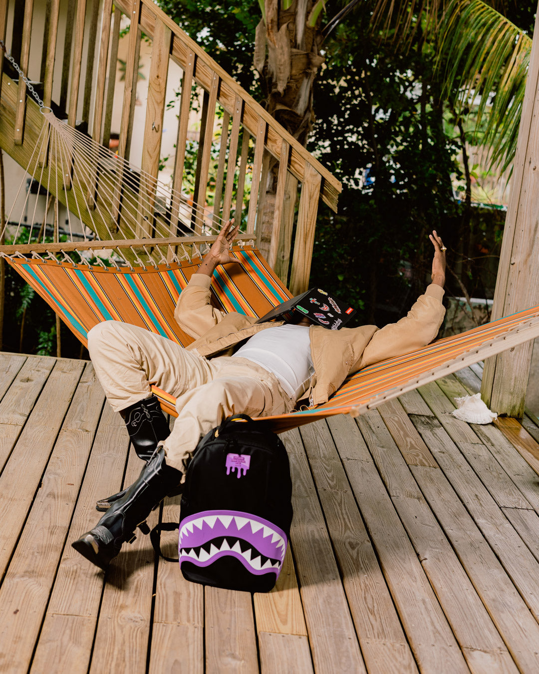Limited Edition SHARK CENTRAL PASSPORT PURPLE BACKPACK