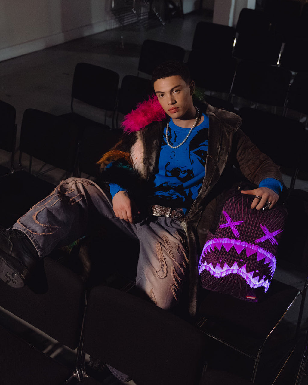 Limited Edition FIBER OPTICS PARTY SHARK BACKPACK