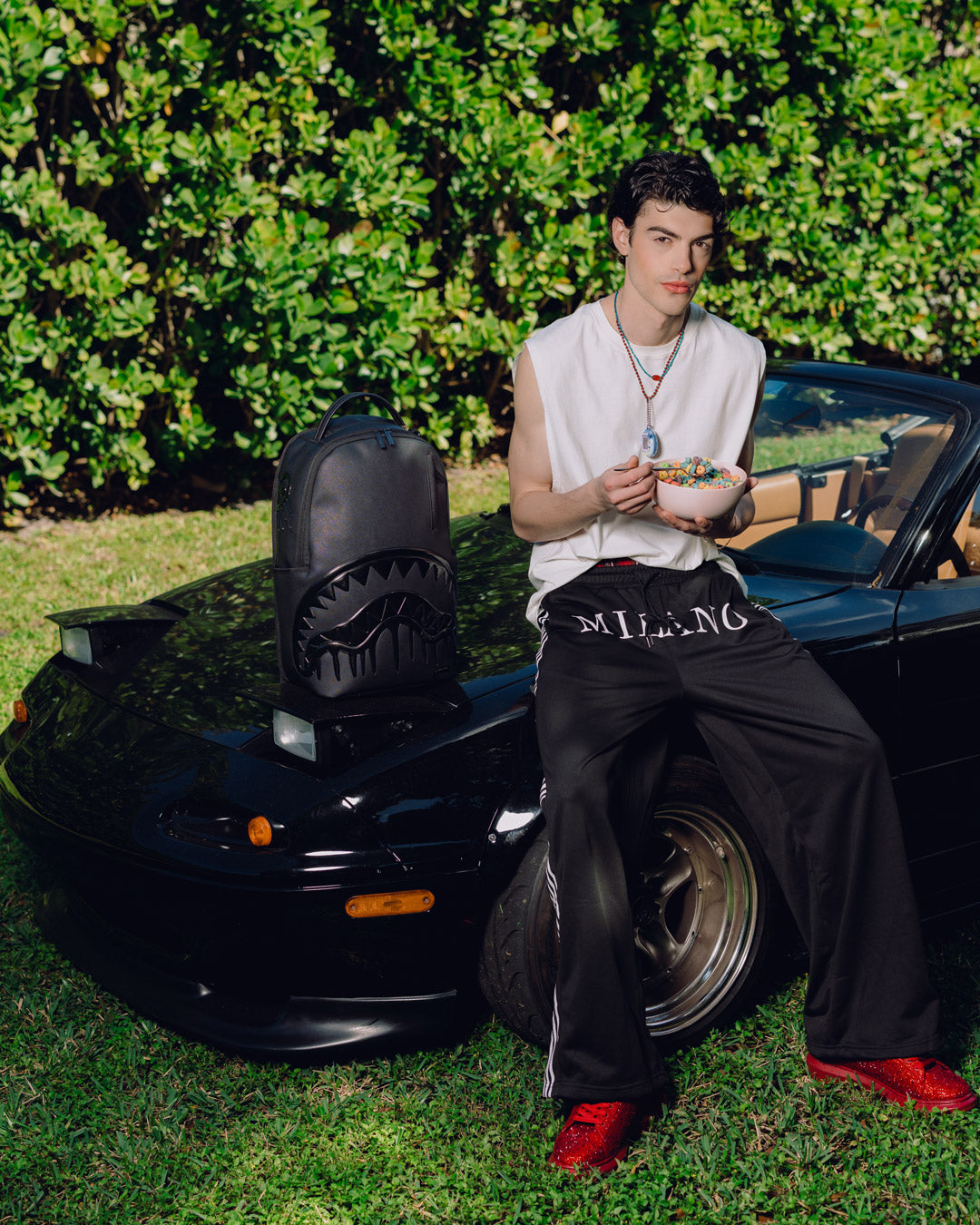 Limited Edition GLOSSY BOSSY - BLK METALLIC BACKPACK