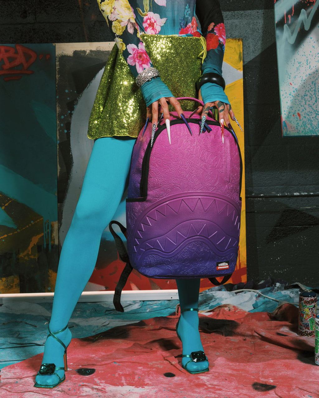 Limited Edition WYNWOOD WALLS COLLAB ARTBOSSED BACKPACK