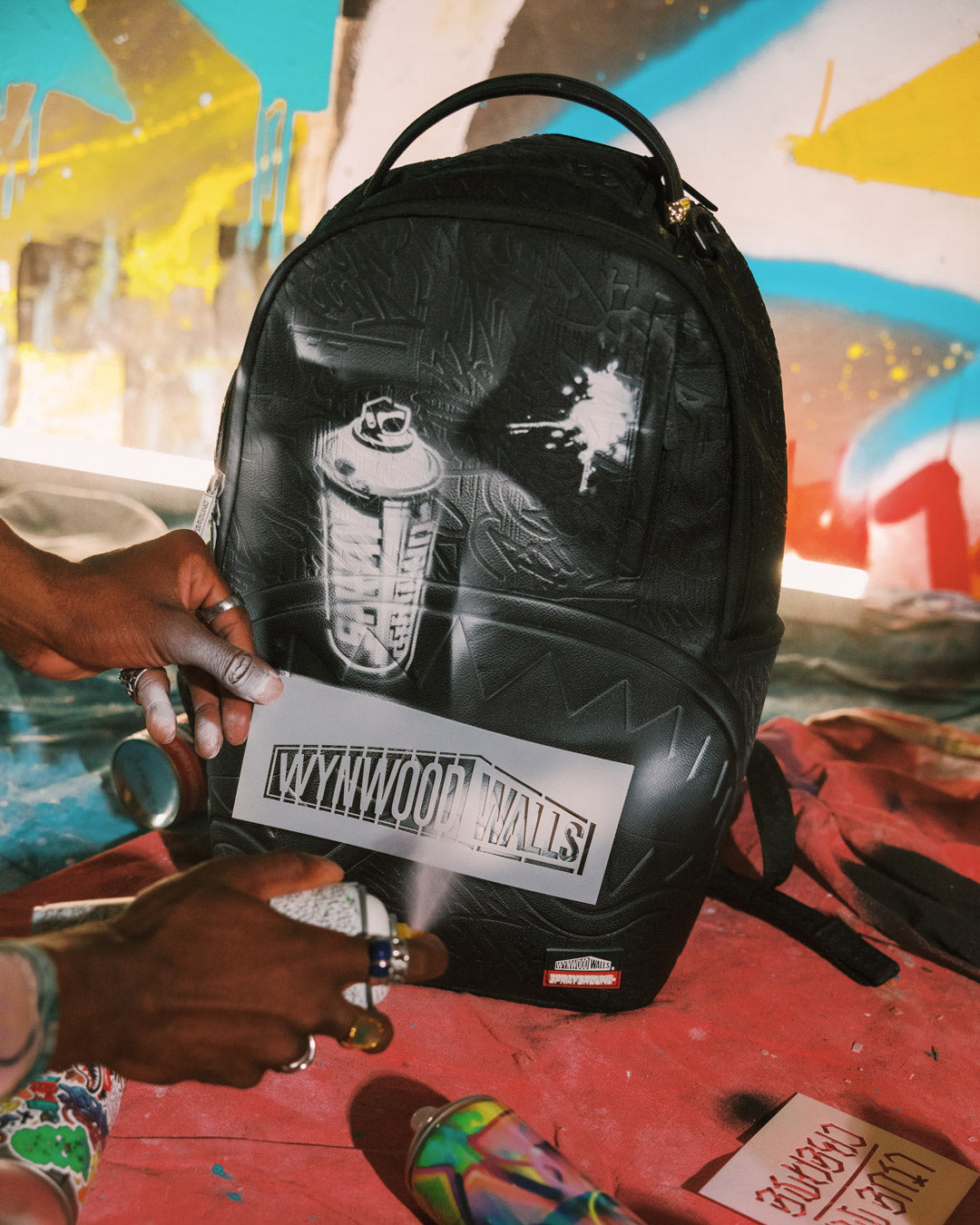 Limited Edition WYNWOOD WALLS COLLAB STENCIL COLLECTION BACKPACK