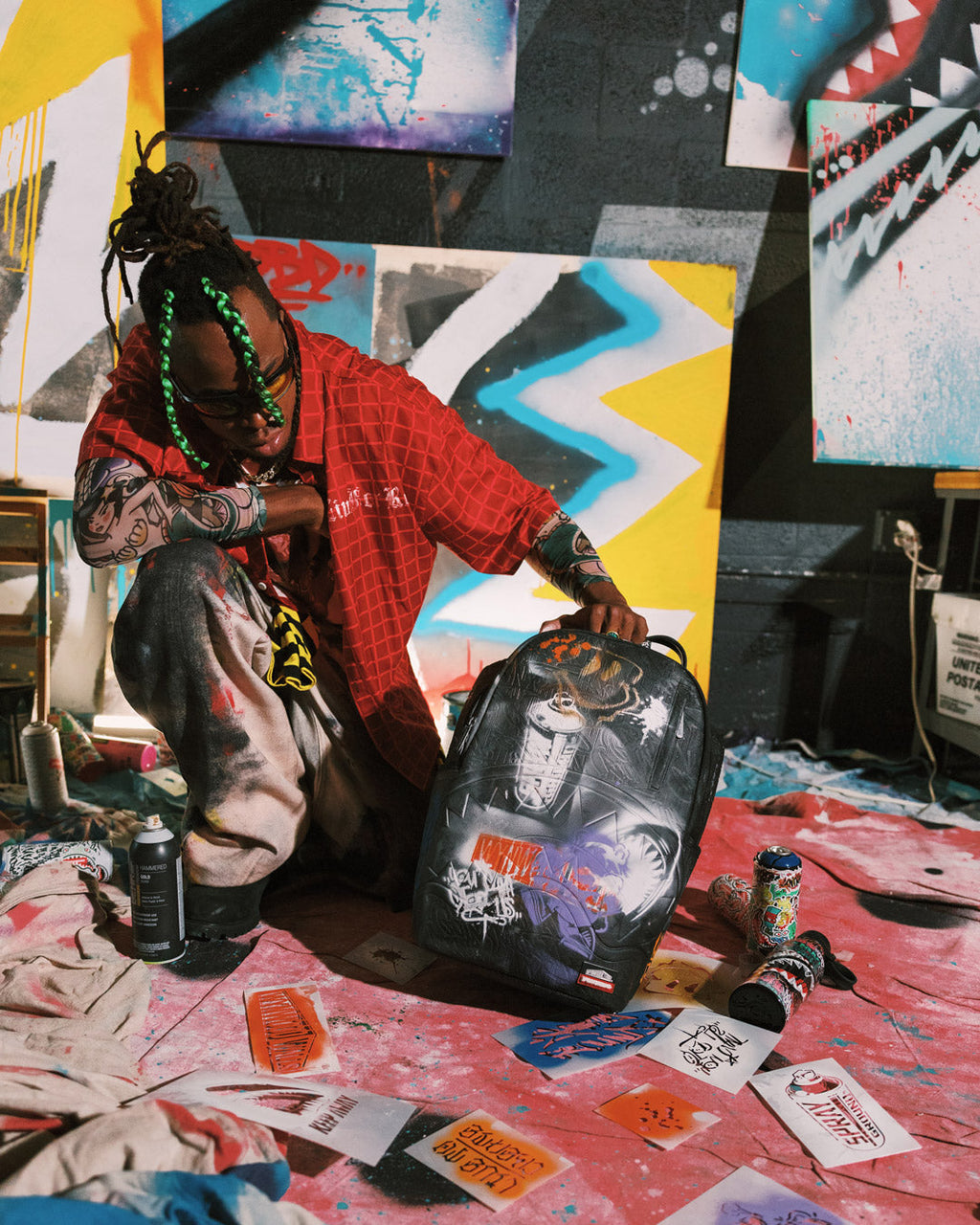 Limited Edition WYNWOOD WALLS COLLAB STENCIL COLLECTION BACKPACK