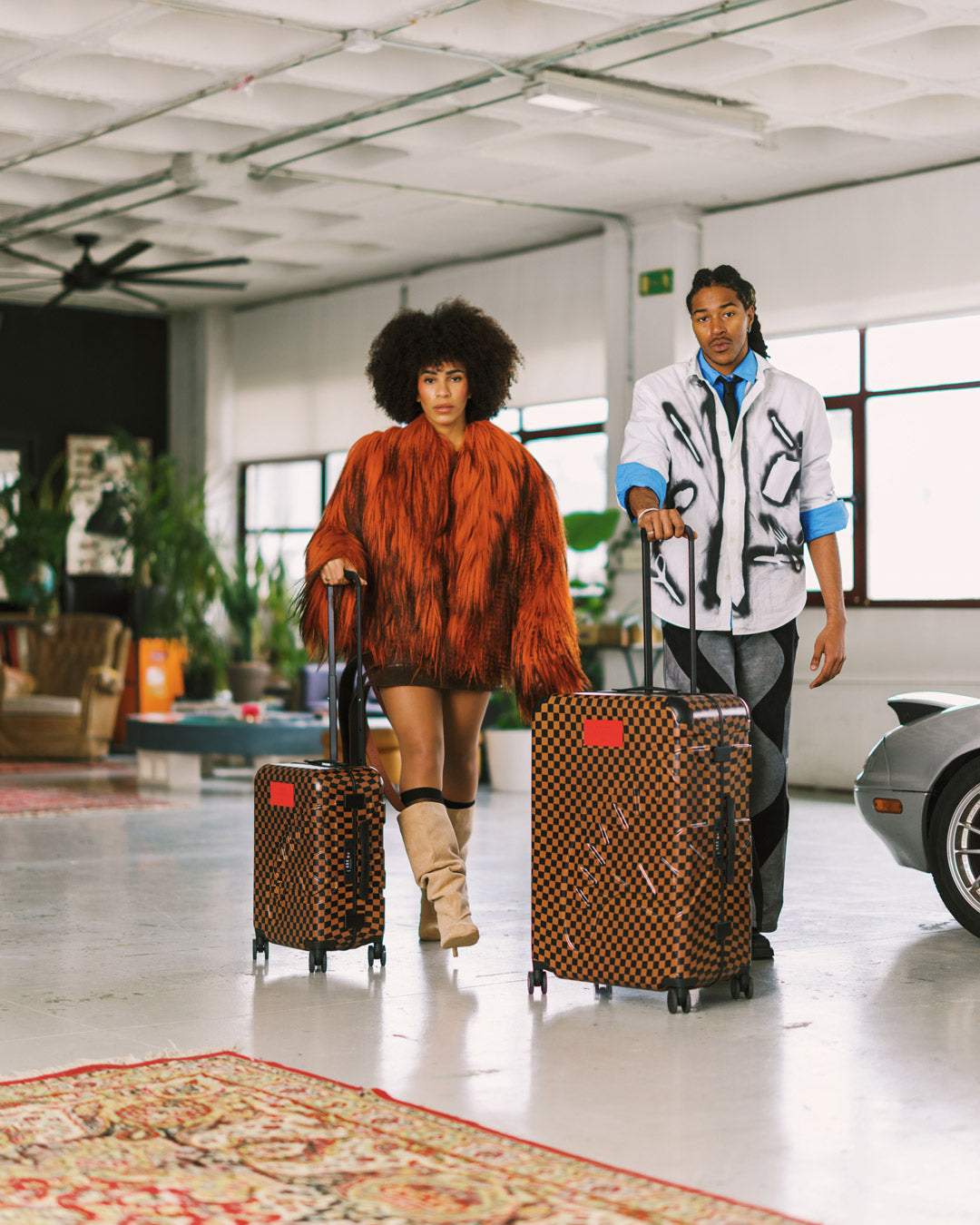 Limited Edition KATANA CHECK BOSS CARRY-ON LUGGAGE