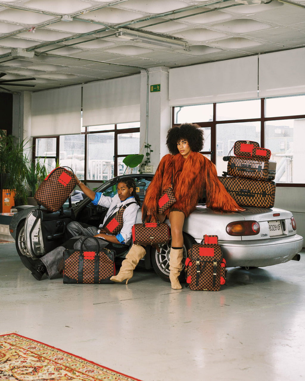 Limited Edition KATANA CHECK BOSS MINI DUFFLE