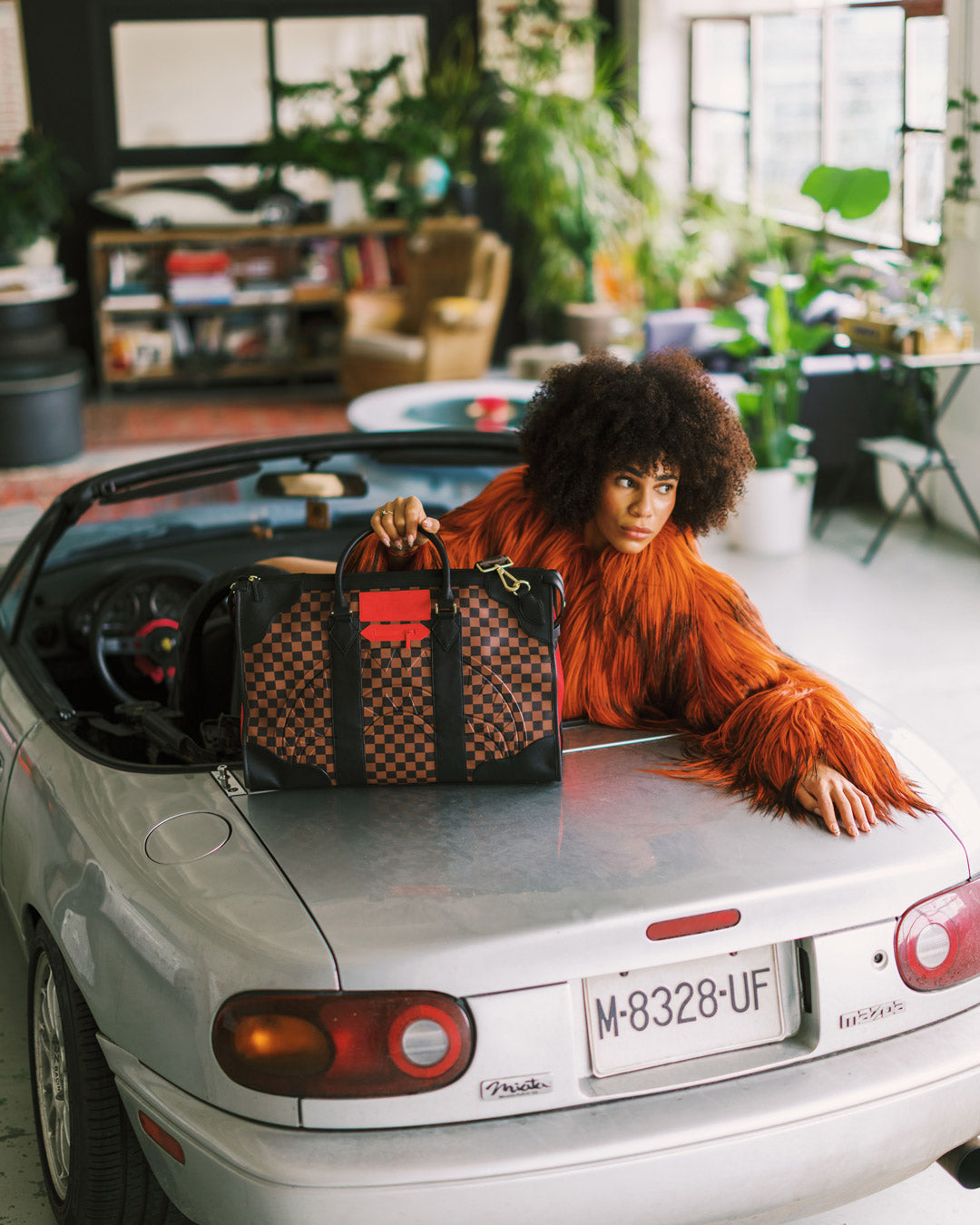 Limited Edition KATANA CHECK BOSS PYRAMID DUFFLE