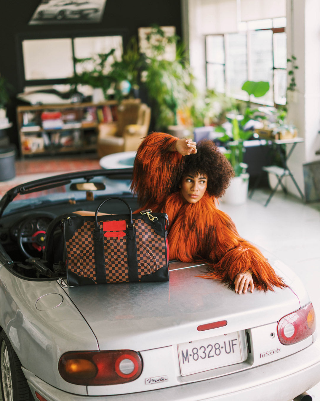 Limited Edition KATANA CHECK BOSS PYRAMID DUFFLE