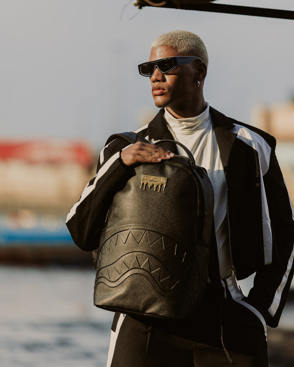 Limited Edition GOLD BRICK DRIP BLACK BACKPACK
