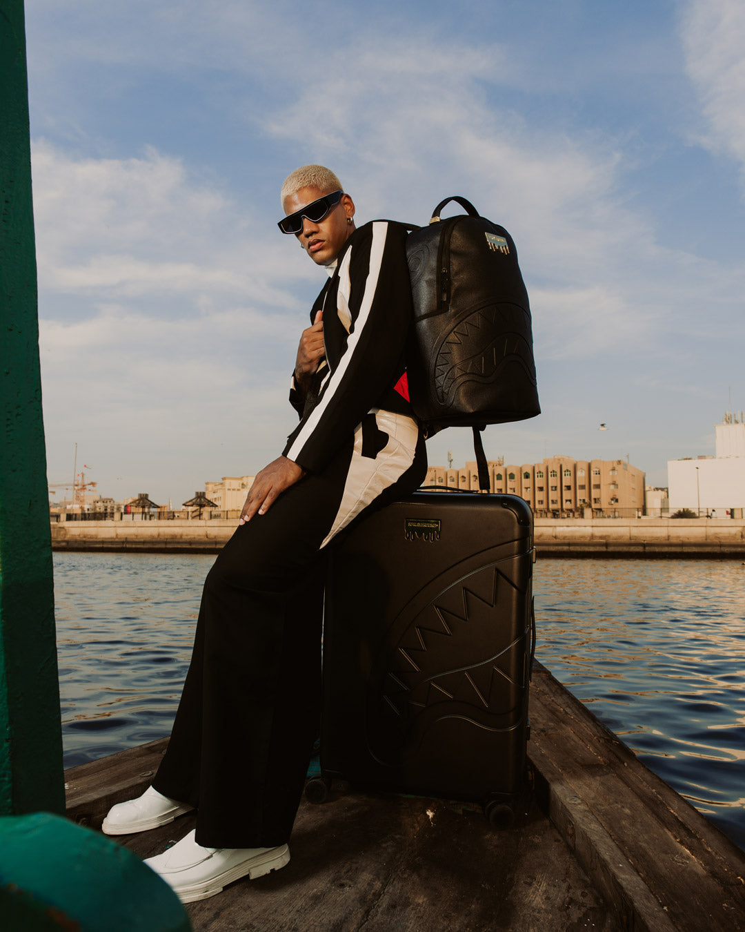 Limited Edition GOLD BRICK DRIP FULL-SIZE LUGGAGE