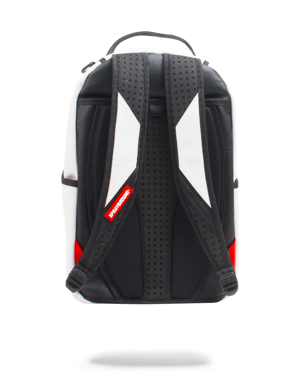 Limited Edition THE SPRAYGROUND DIY WHITE BACKPACK VEGAN LEATHER & INNER MONEY LINING & MARKERS INCLUDED