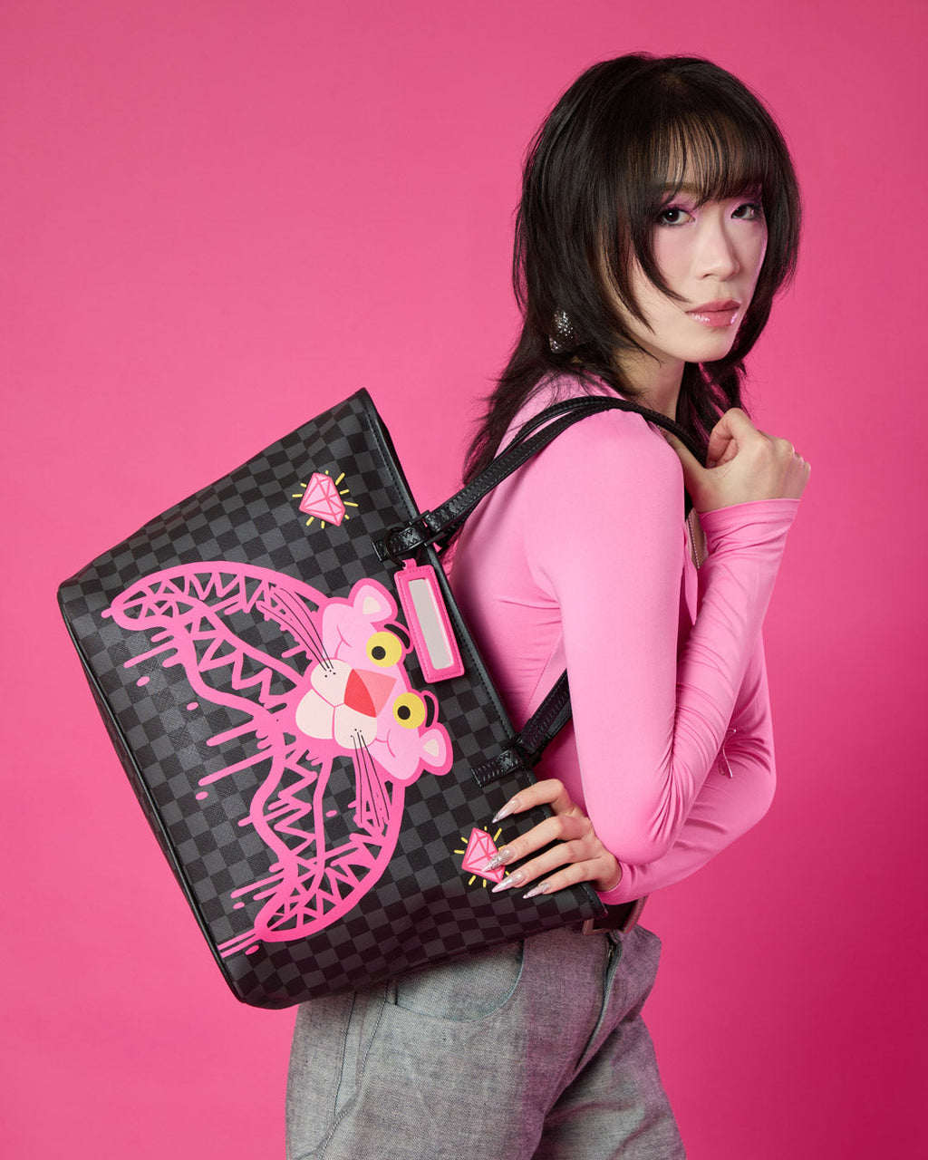 Limited Edition PINK PANTHER DIAMOND SHARK TOTE