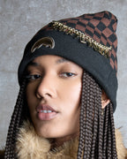 Limited Edition GOLD CHAIN CHECK BEANIE