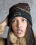 Limited Edition GOLD CHAIN CHECK BEANIE